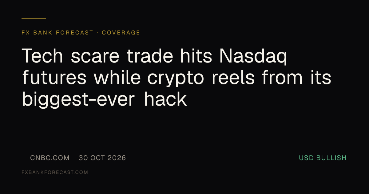Tech scare trade hits Nasdaq futures while crypto reels from its ...