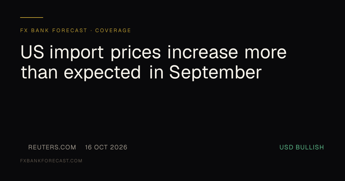 US import prices increase more than expected in September