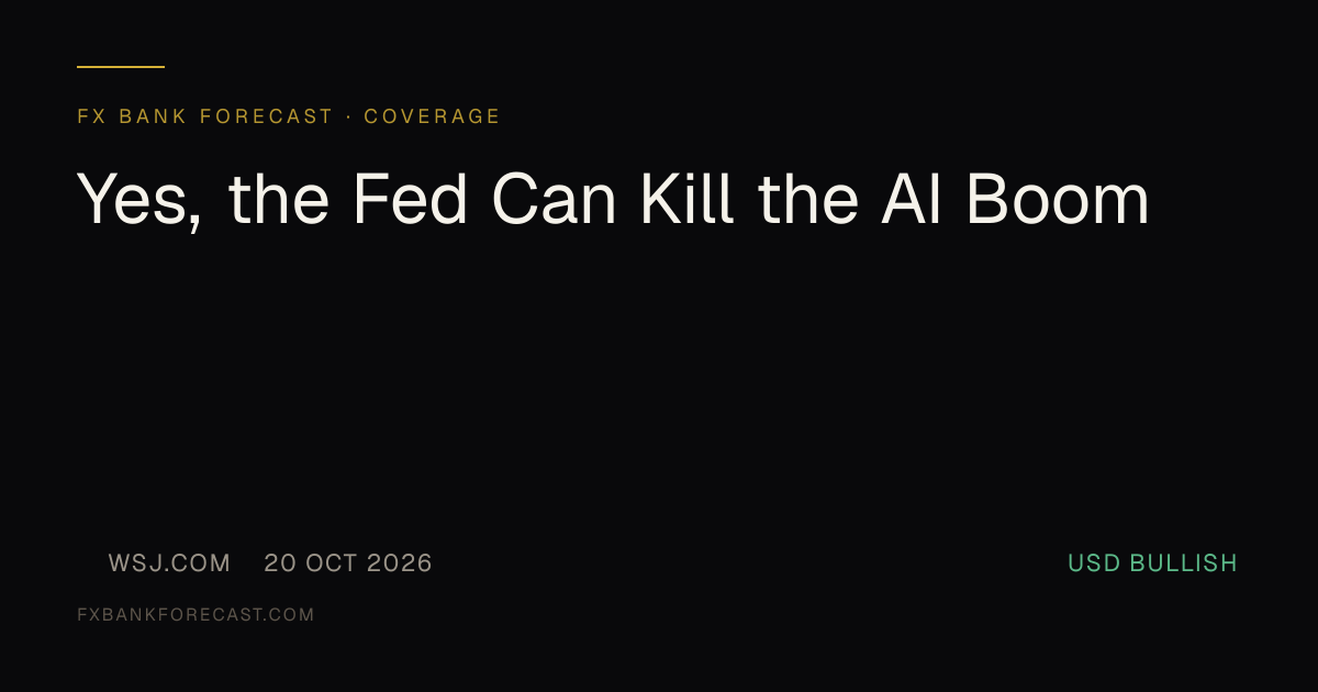 Yes, the Fed Can Kill the AI Boom